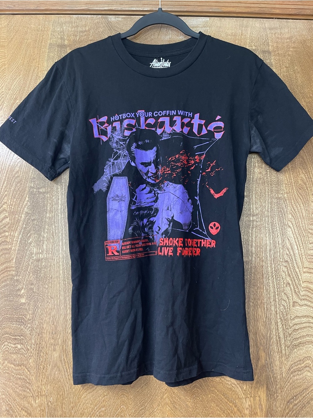 Alien Labs Biscanté Graphic Tee Black Horror Weed Streetwear Small